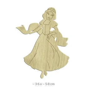 KD123 Dekoratif "Pamuk Prenses" Ahşap Boyanabilir Obje